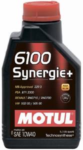 MOTUL 6100 10w40 Synergie+ SN/CF 1л. полусинтетика, масло моторное